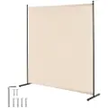 Vevor romdeler, romdeler med ett panel, 1,8 m skjerm for innendørs bruk, romdeler for romdeling, frittstående romdeler for kontor, soverom, beige