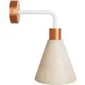 Creative Cables Med Bulb Fermaluce-lampe Med Kjegleformet Lampeskjerm I Tre Og Buet Forlenger