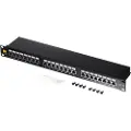 NETRACK - Koblingspanel - rackmonterbar - CAT 5e - FTP - RJ-45 X 24 - svart - 19