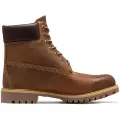 Timberland for man. TB1270942141 Premium 6 Inch brown leather ankle boots (40 W), Flat, Laces, Casual, Outdoor