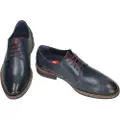 Fluchos for man. F1626 Theo Leather Shoes navy (40), Flat, Laces, Casual, Classic