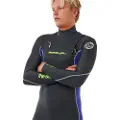 Rip Curl D/patrol Perf 4/3 Mm Gb Stm Dame Våtdrakt I Neopren Med Glidelås I Brystet Og Lange Ermer