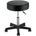 Vevor rullekrakker med hjul, 400 LBS vektkapasitet Justerbar høydekrakk med ultratykk setepute, svingbar stol for salong, bar, hjem, kontor, tatovering, medisinsk, massasje, svart