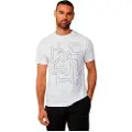 Hackett London for man. HM500878 Laser Graphic T-shirt white (XL), Casual, Cotton, Short sleeve