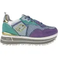 Liu Jo for woman. BA5013PX027S3673 Leather and mesh trainers with a multicoloured platform (39), 3 to 5 cm, Laces, Casual, Multicolor