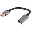 Lanberg - Video adapter - DisplayPort hann til HDMI hunn - sølv - støtte for 8K UHD (7680 x 4320)