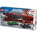LEGO F1-trailer med F1 RB20 og AMR24 City (60445)