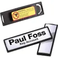 Durable CLIP-CARD - Navneskilt - for 17 x 67 mm - magnet - svart (en pakke 25)