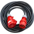 Amiga Forlængerkabel med 10 meter H07RN-F 5G2,5 ledning 16A med CEE 5 Polet 400V stikprop og forlængerled IP44