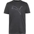 Puma TAD ESSENTIALS Heather Cat Tee Men, Clothing, Black Heather, M