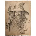 Weta Workshop Hobbiten Portrett Av Gandalf Den Grå Plakat 21x28 Cm