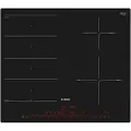 Bosch Serie | 8 PXE601DC1E - Induksjonskomfyrtopp - 4 plater - Nisje - bredde: 56 cm - dybde: 50 cm - flukt - svart