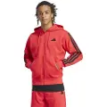 Adidas Essentials 3 Stripes Fleece Genser Med Hel Glidelås