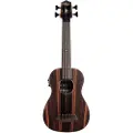 Kala Fretted U-Bass Electro-Acoustic Ukulele Striped Ebony