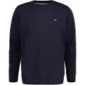 Gant for man. 2006065 Shield navy crew neck sweatshirt (5XL), Casual, Cotton, Long sleeve