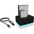 Icy Box Ib-127cl-u3 2 Hdd/ssd-dokkingstasjon