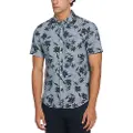 Original penguin Chambray Stretch Aop Floral Kortarmet Skjorte