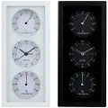 24hShop Analog vekkerklokke med termometer, firkantet design
