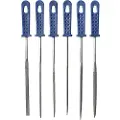 Kwb 926000, Fil-sett, Flate mapper, Halvrund fil, Rund fil, Firkantet fil, Trekant-fil, Metall, Tre, Plast, Blå, 12 cm