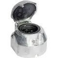 HP Autozubehör 28431 Anhænger-stikdåse [7-polet stikdåse - 7-polet stik] Aluminium