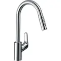 Hansgrohe HG Focus m.udtræk.høj tud - med høj udtrækstud med 2 stråletyper HG nr. 31815