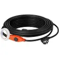 Vevor rørvarmekabel, 9m 23W/m varmebånd for rør med innebygd termostat, vannrørvarmekabel beskytter PVC-slange, metall- og plastrør mot frysing