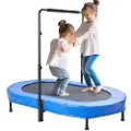 Vevor Barnetrampolin, 56x36 tommer innendørs utendørs trampolin, sammenleggbar minitrampolin med håndtak, reboundertrampolin for småbarn, bursdagsgave til barn fra 3 år, gutter og jenter for moro, Bul