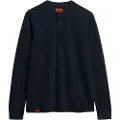 Superdry Vintage Textured Grandad Langarmet T-skjorte