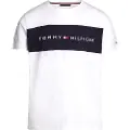 Tommy Hilfiger for man. UM0UM03418 Original T-shirt with white colour block design (S), Casual, Cotton, Short sleeve