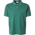Gant for man. 2210 Pique polo shirt Regular Fit Shield green (S), Casual, Cotton, Short sleeve