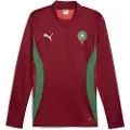 Puma Morocco Pre-match Long Sleeves Top Men, Clothing, Intense Red/Archive Green, XXL