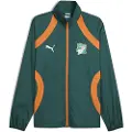 Puma Ivory Coast 2025 Pre-match Woven Jacket Men, Clothing, Dark Myrtle/Rickie Orange, M