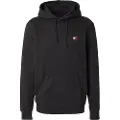 Tommy Hilfiger for man. DM0DM20258 Hooded sweatshirt with black tonal patch (S), Casual, Cotton