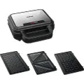 Tefal Ultra Compact SW383D10 - Sandwich maker / waffle maker / panini maker - 700 W - rustfritt stål