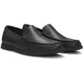 Hugo Boss for man. 50536173 Sienne Leather Moccasins black (44), Flat, None, Casual, Classic