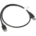 Lanberg - USB-forlengelseskabel - USB (hann) til USB (hunn) - USB 2.0 - 300 V - 70 cm - svart