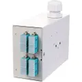 METZ CONNECT Connect OpDAT REG K skjøt 4xSC-D (aqua), OM3,mit Crimpsplicehalter LWL-splejseboks
