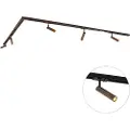 QAZQA Moderne skinnesystem med 5 spotlights mørk bronse 1-fase - Iconic Ivy