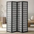 Vevor romdeler, japansk romdeler med 4 paneler, sammenleggbar treskjerm til innendørs bruk, japanske romdelere, bærbare dekorasjonsskjermer, for romseparasjon, hjemmekontor, restaurant og soverom