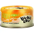 Lucky Lou Extra Food Filet i buljong 12 x 70 g - Tunfisk og gulrot