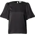 Vila Ellette Satin Puff Kort Ermet Bluse