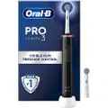 Oral-B Tannbørste Pro3 Black + Extra Sensi Brush Head