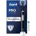 Oral-B Elektrisk tannbørste Pro1 Black + Ekstra Børstehode