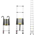 Vevor Teleskopstige, 20,3 fot lett forlengelsesstige i aluminium, sammenleggbar stige med flere knapper, kapasitet på 375 pund med sklisikre føtter, bærbare kompakte stiger for hjem, bobil, loft