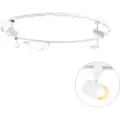 QAZQA Moderne skinnesystem med 4 spotlights hvitt 1-fase rund - Iconic Jeana