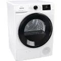 Gorenje DNE72/GN, Frittstående, Frontmatet, Varme pumpe, Hvit, Rotasjon, Berøringskontroll, Riktig/Høyre