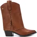Carmela for woman. 16196103-CAMEL Leather ankle boots 161961 Brown (40), 3 to 5 cm, None, Casual