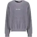 Another Cotton Lab Chest Logo Mohair Strikket genser grå