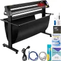 Vevor vinylkutter, 1350 mm vinylplotter, LED-skjermplotterkutter, halvautomatisk innebygd optisk øye, kompatibel med SignCut-programvare for Mac- og Windows-systemer med stativ