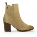 Mtng for woman. 59807 Beige Jolie Leather Ankle Boots (39), 5 to 8 cm, Zip, Casual